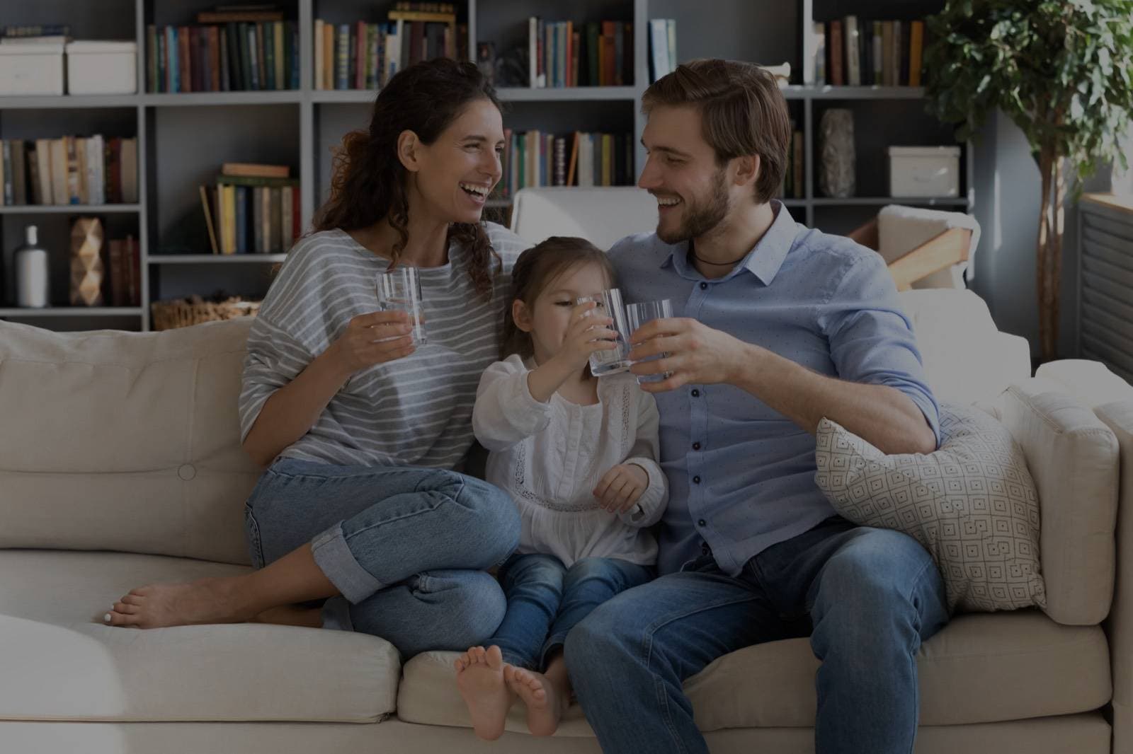 Child drinking clean water